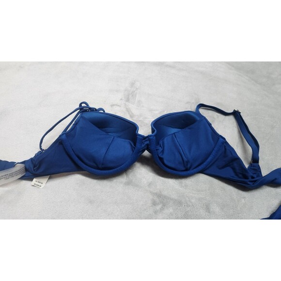 Victoria Secret Essential Ruched Blue Cheeky Bikini Top and Bottom Set NWT - Picture 6 of 9